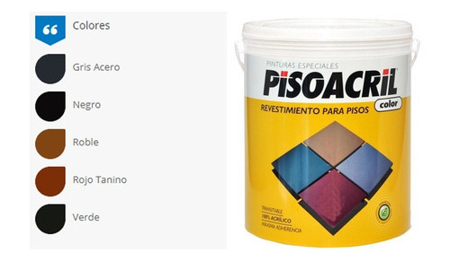 Revestimiento Acrilico Pisos Pisoacril Color 4 L Plavicon - Imagen 3